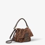 FENDI Mamma Baguette Small Dark brown FF jacquard velvet mini-bag - Image 5